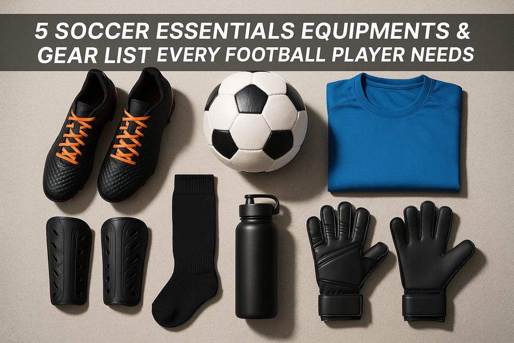 5 Soccer Essentials Equipments & Gear List Every Football Player Needs