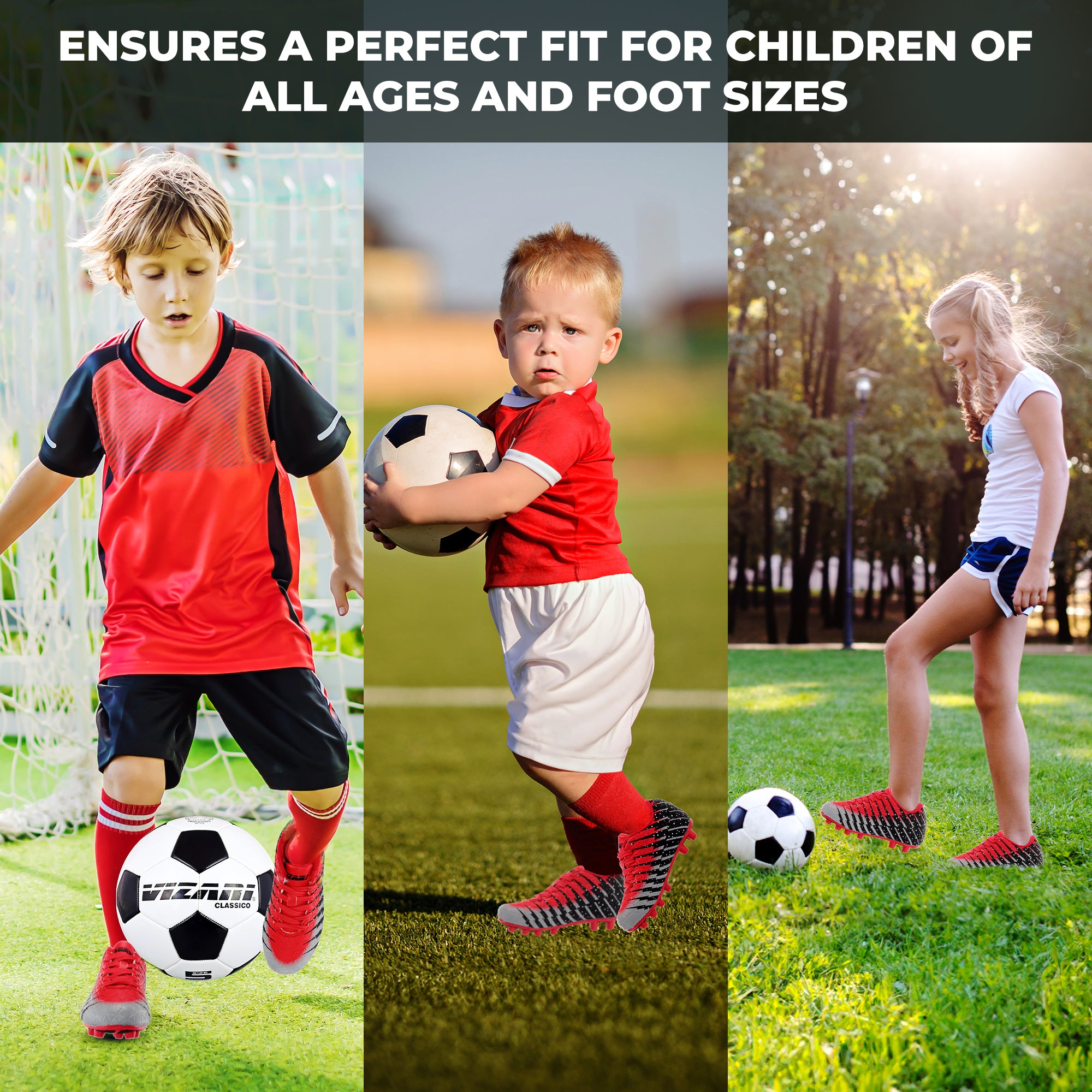 Bolt Firm Ground Soccer Shoes -Red/Black/Silver