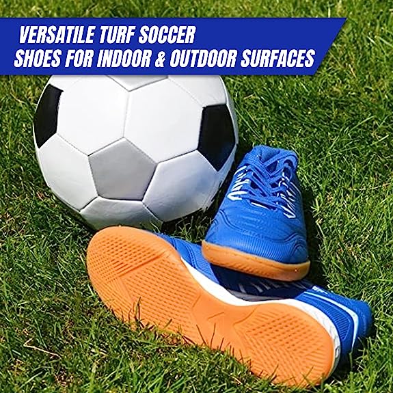 Valencia Indoor Soccer Shoes - Royal/White