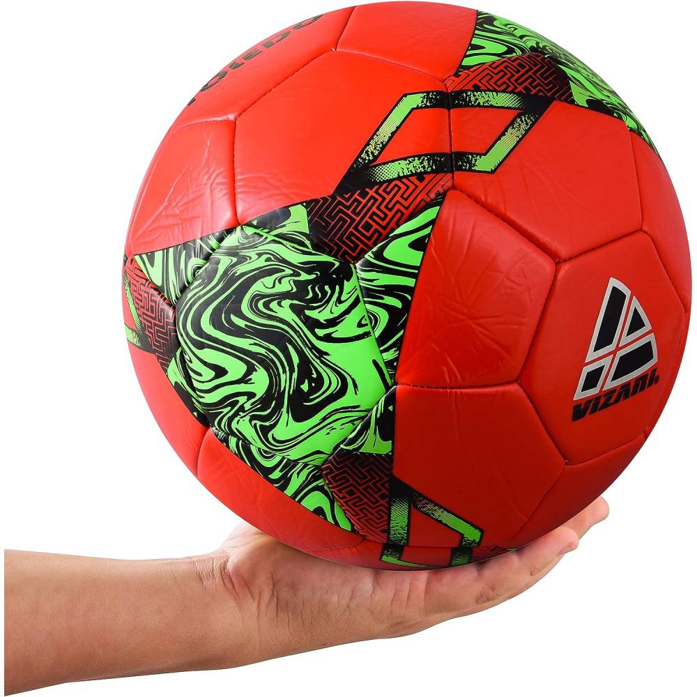 Toledo Soccer Ball for Kids and Adults - Red/Green