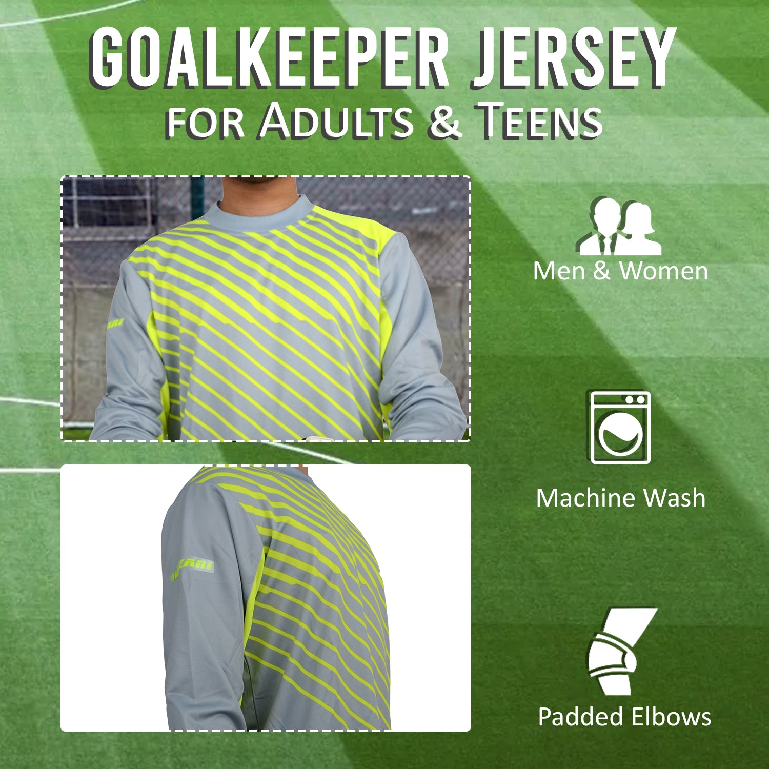 Arroyo Goalkeeper Jersey - Grey/Yellow