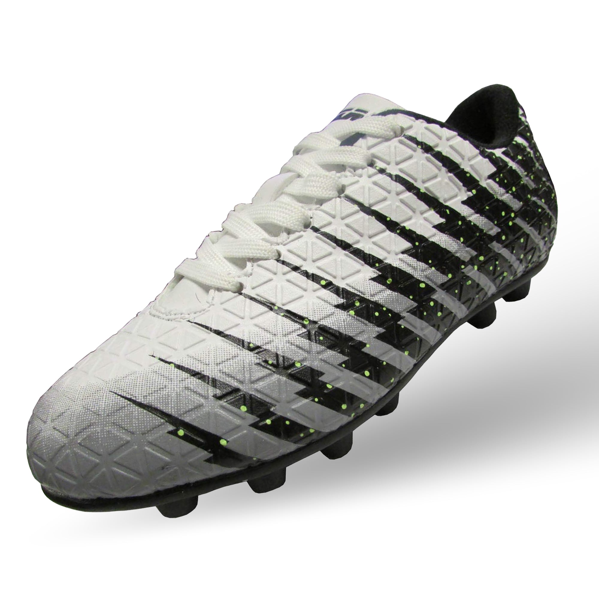 Bolt Firm Ground Soccer Shoes-White/Black/Silver