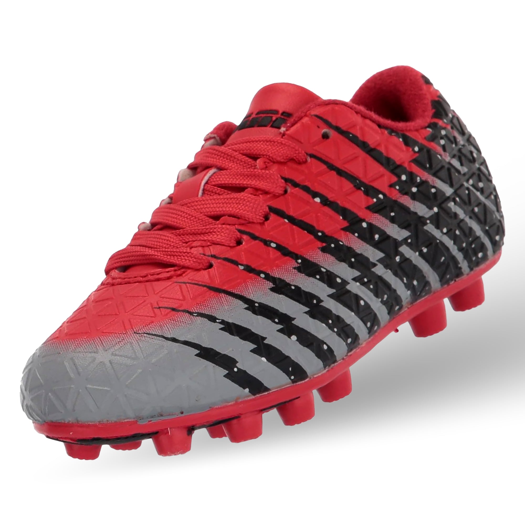Bolt Firm Ground Soccer Shoes -Red/Black/Silver