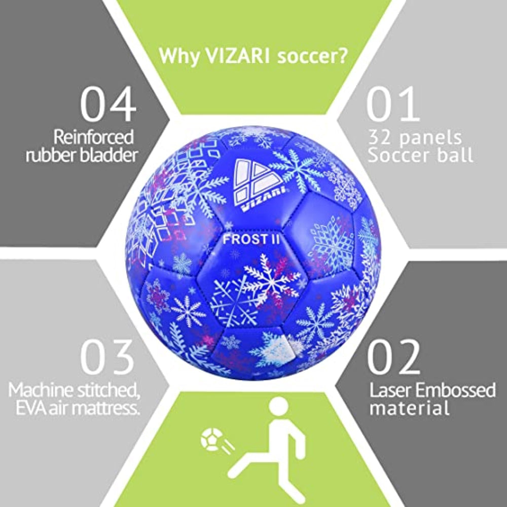 Vizari Frost 2 Soccer Ball | Blue/Purple Youth Training Ball