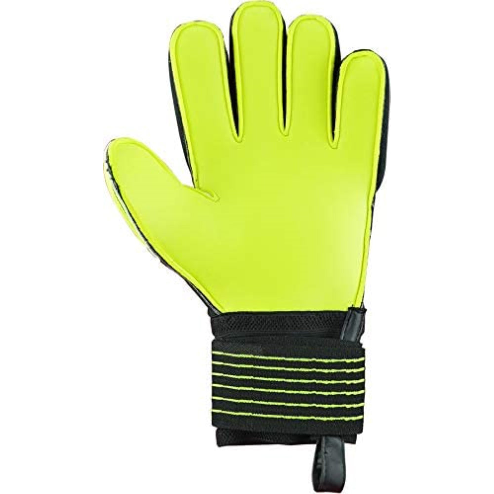Salerno F.P. Goalkeeper Gloves w/ Finger Support Protection-Black/Yellow/Grey