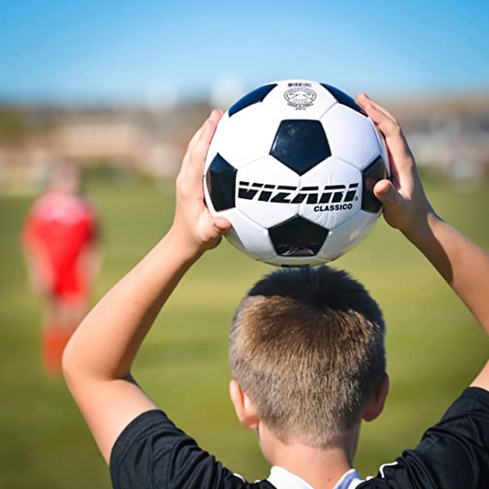 Classico Soccer Ball-White/Black/Silver