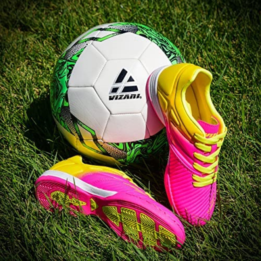 Liga Indoor Soccer Shoes - Pink/Yellow