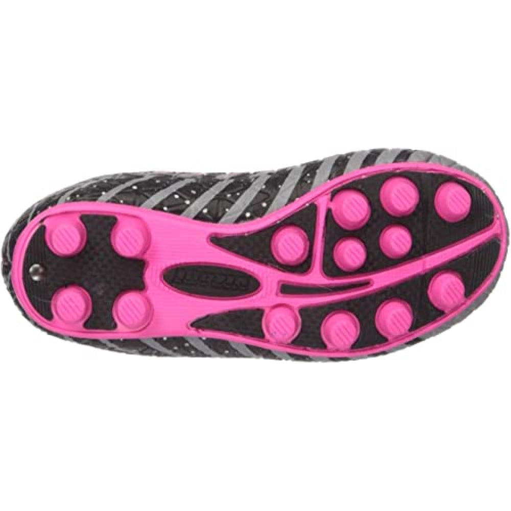 Bolt Firm Ground Soccer Shoes-Pink/Black/Silver