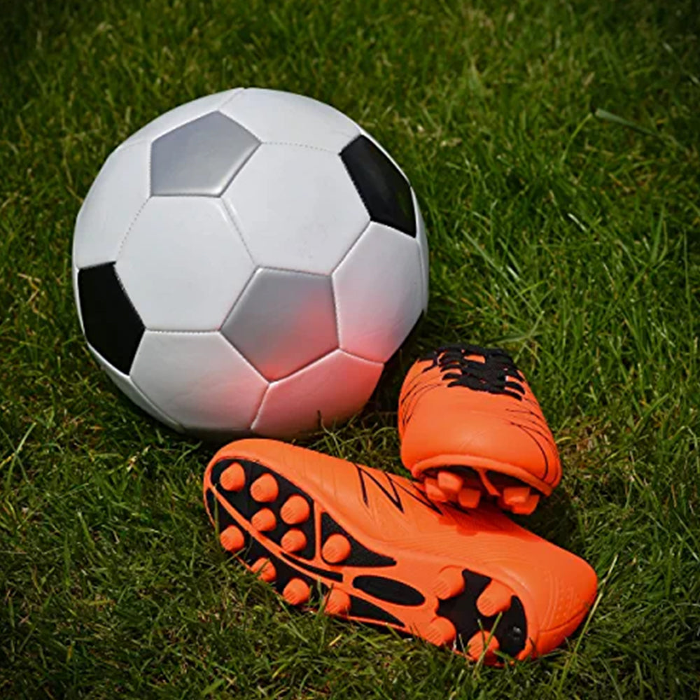 Boca Firm Ground Soccer Cleats - Orange/Black