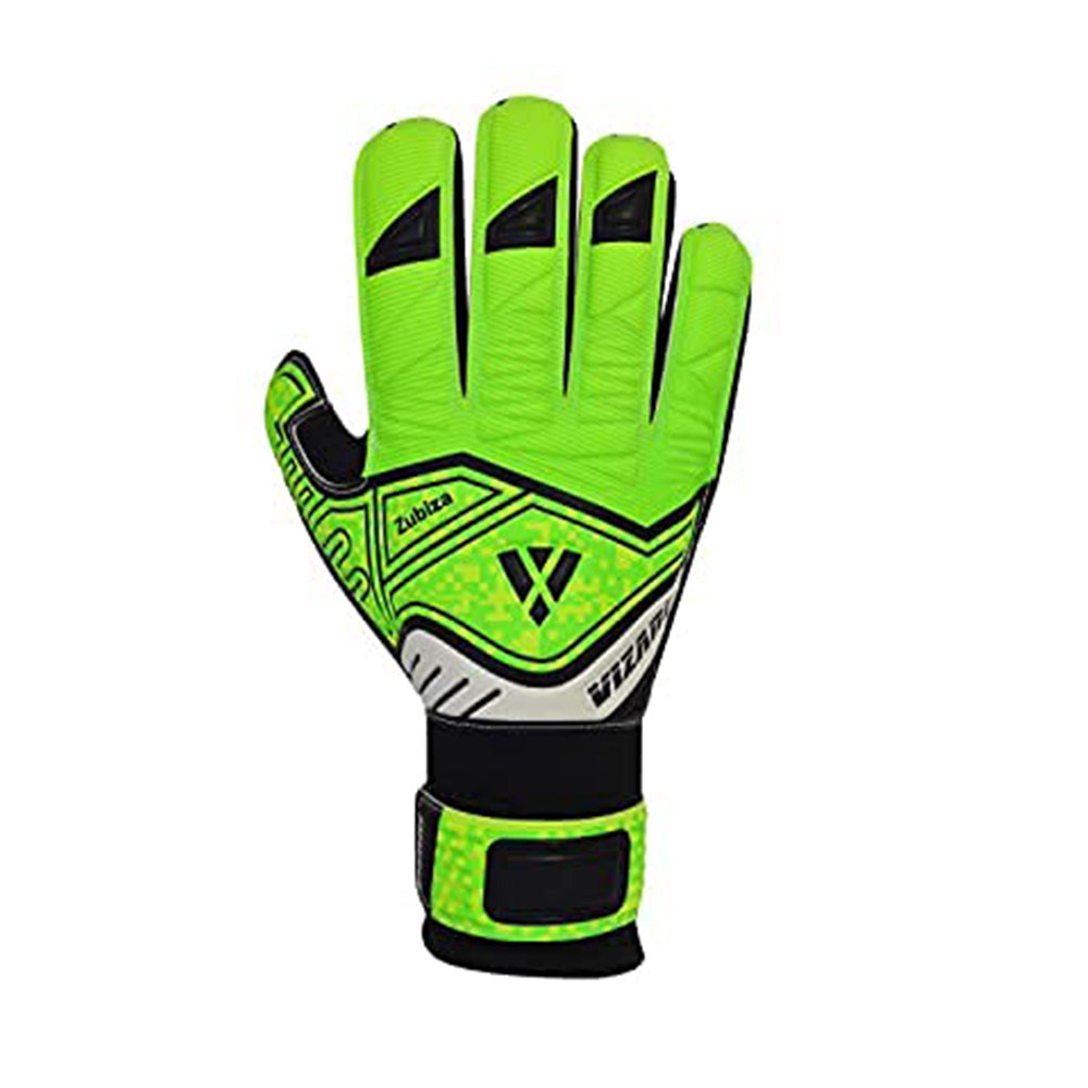 Zubiza F.P. Goalkeeper Glove w/ Finger Protection-Green/Black/White