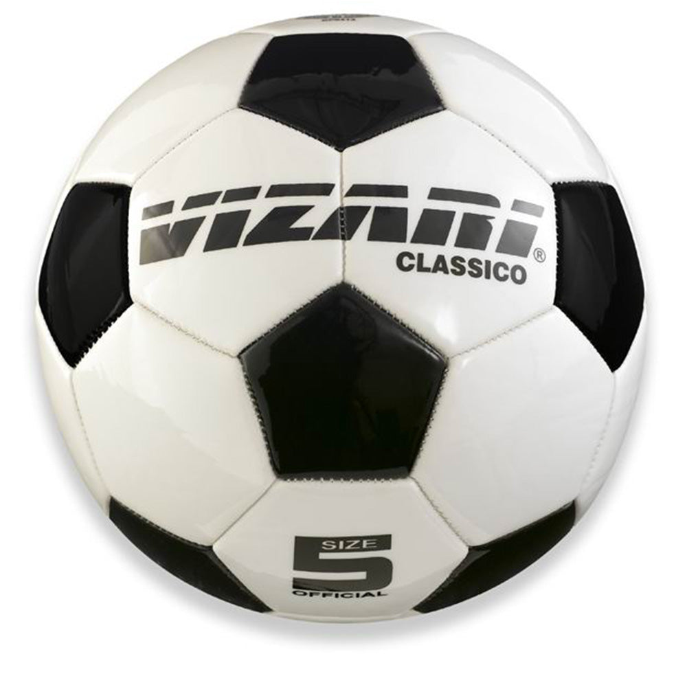 Classico Soccer Ball-White/Black/Silver