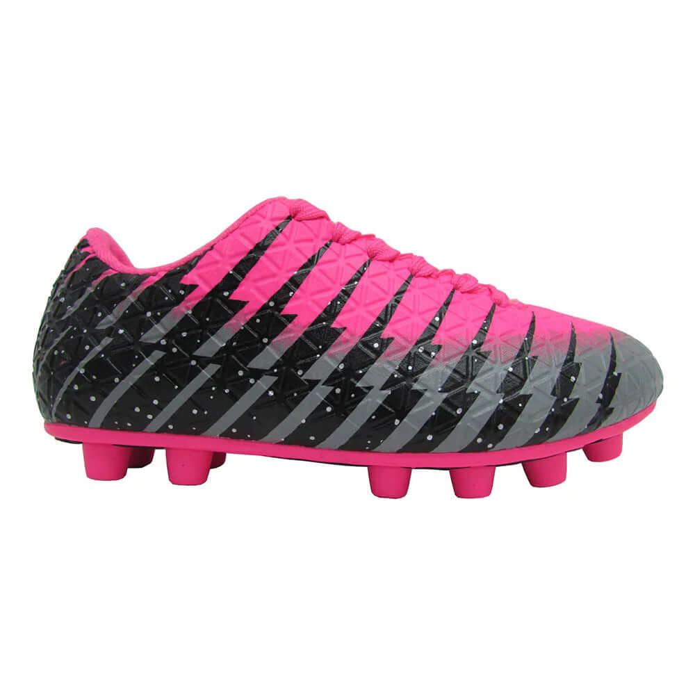 Bolt Firm Ground Soccer Shoes -Pink/Black/Silver