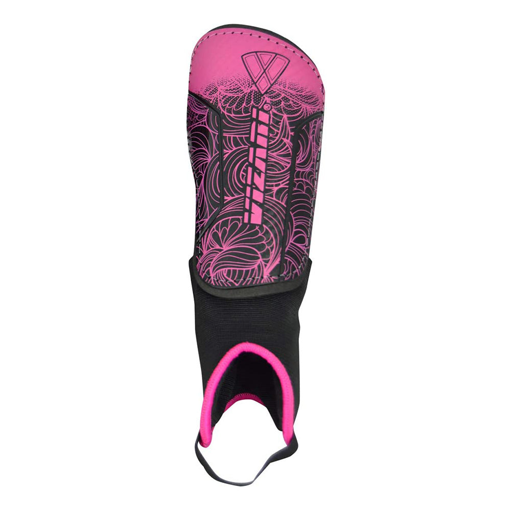 Cali Soccer Shin Guard with Ankle Protection-Pink/Black