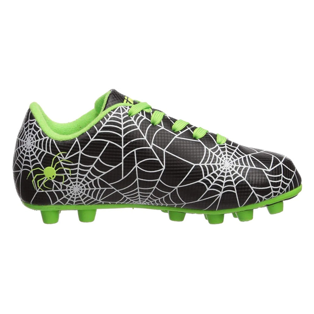 Spiderweb Firm Ground Soccer Cleats - Black/White/Green