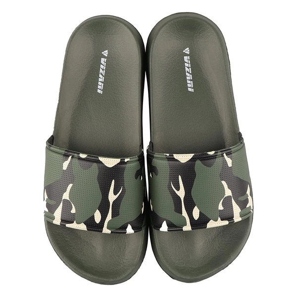 Adult Camo Soccer Slide Sandals Green Khaki