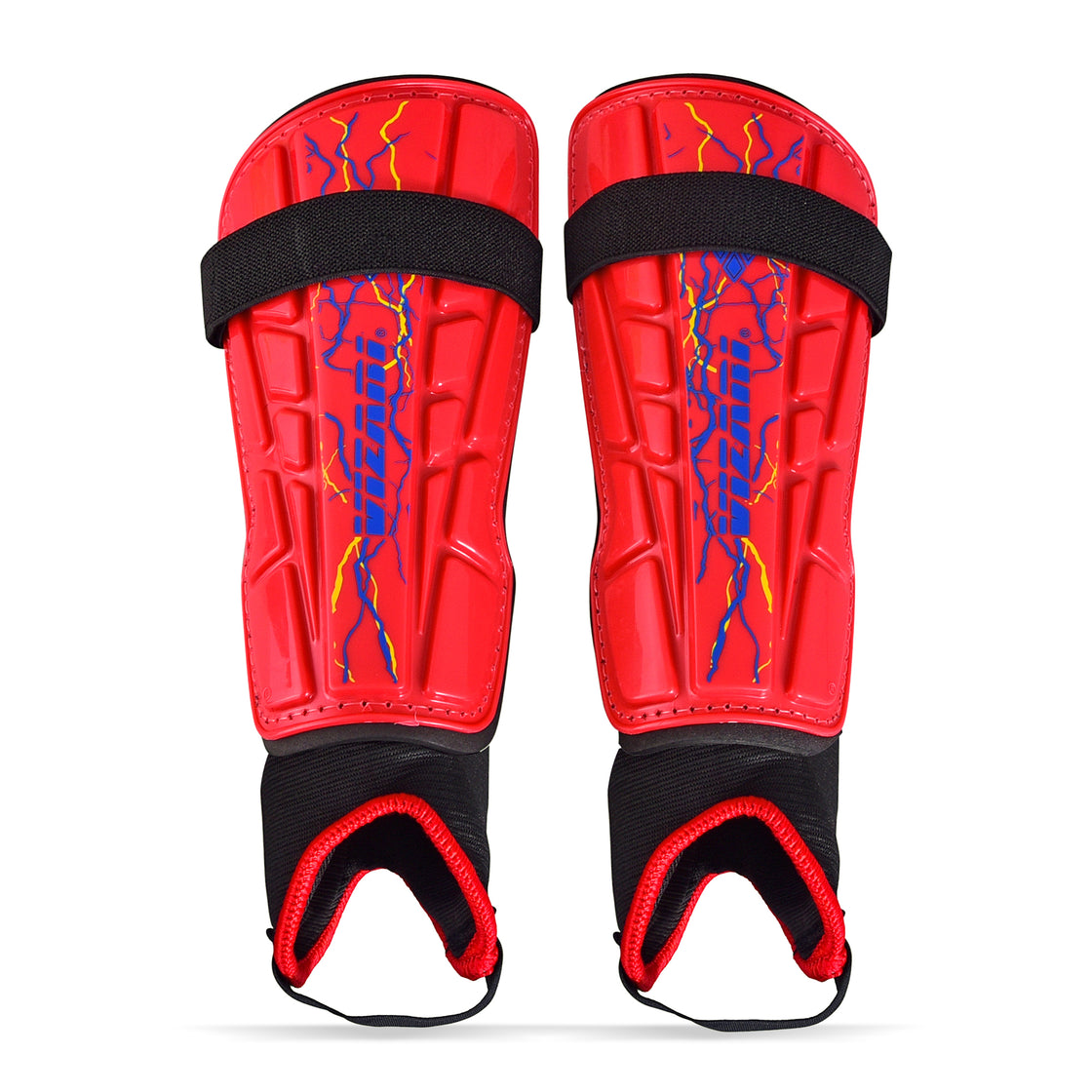 Zodiac Soccer Shin Guard with Detachable Ankle Protection-Red - Vizari Sports