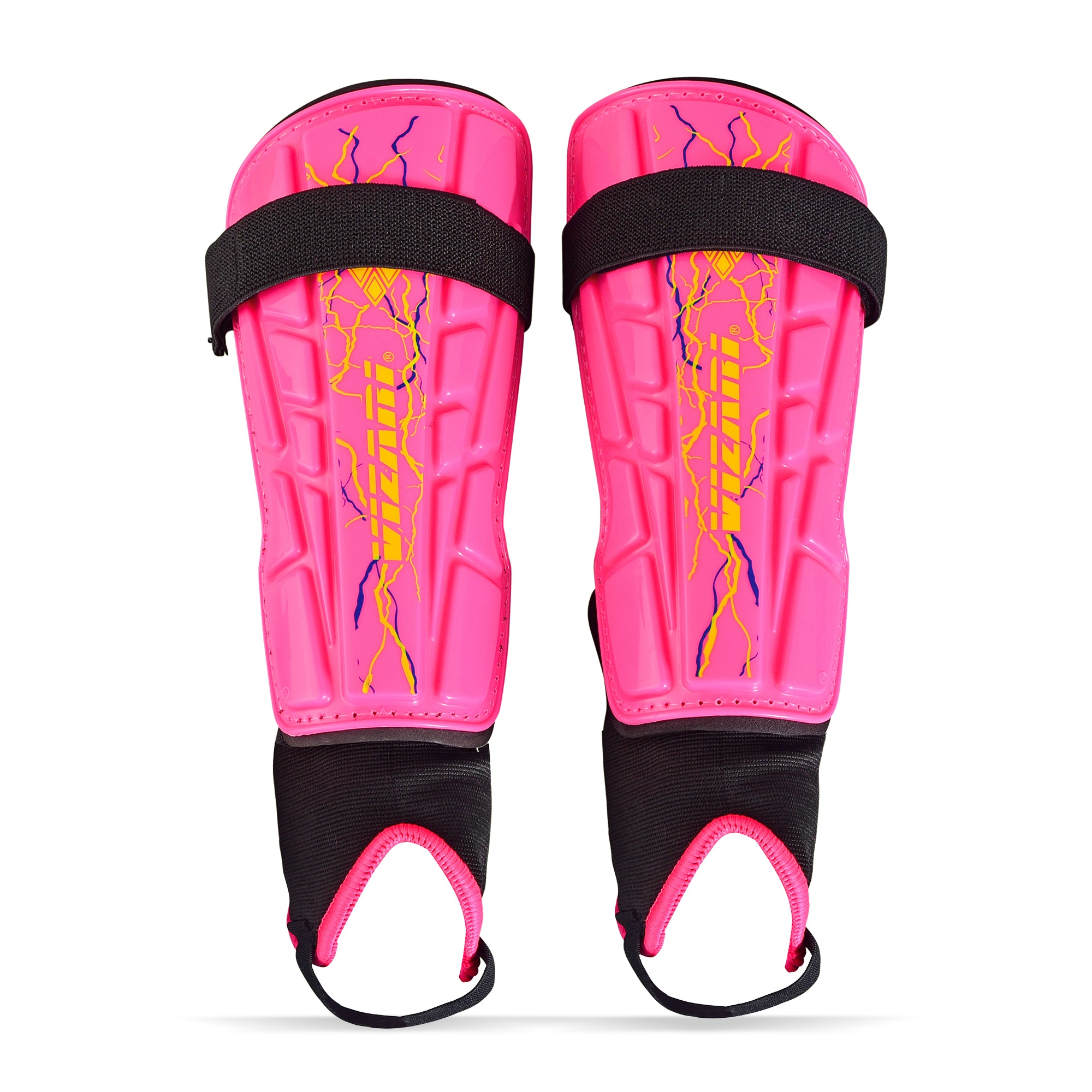 Zodiac Soccer Shin Guard with Detachable Ankle Protection-Pink