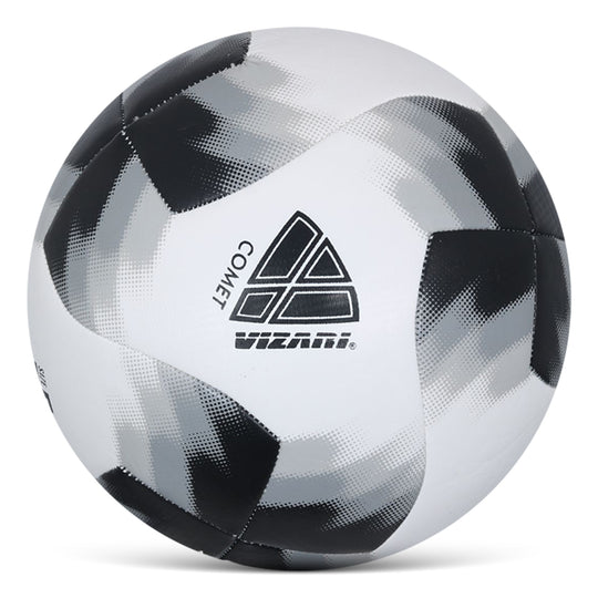 Vizari Comet Soccer Ball – Black, Machine-Sewn 8-Panel Training Ball
