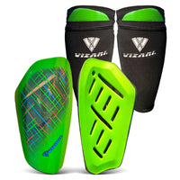 Soquel Soccer Slip in Shin Guard with Pocketed Sleeve-Green/Black