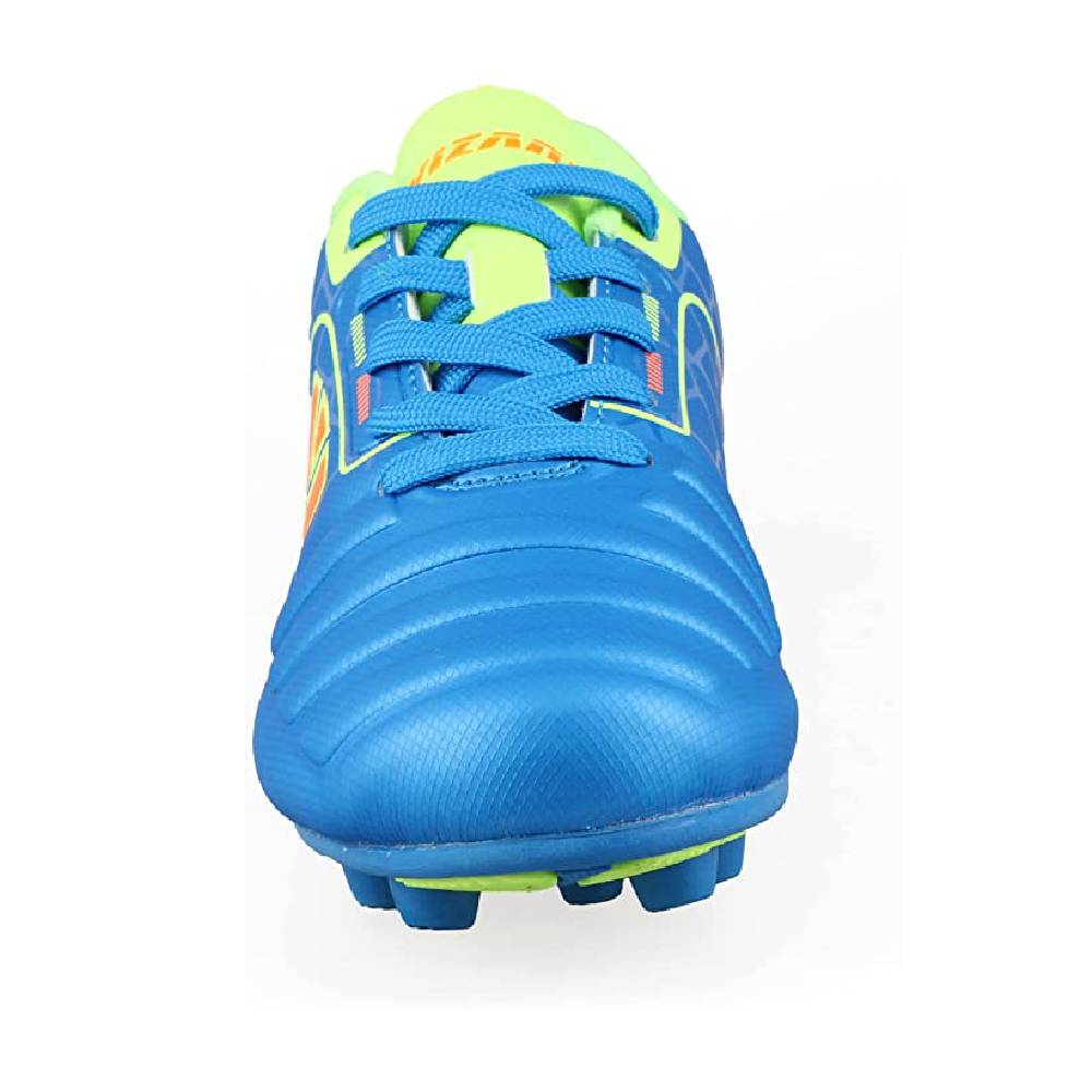 Catalina Junior Firm Ground Cleats - Blue/Lime/Orange
