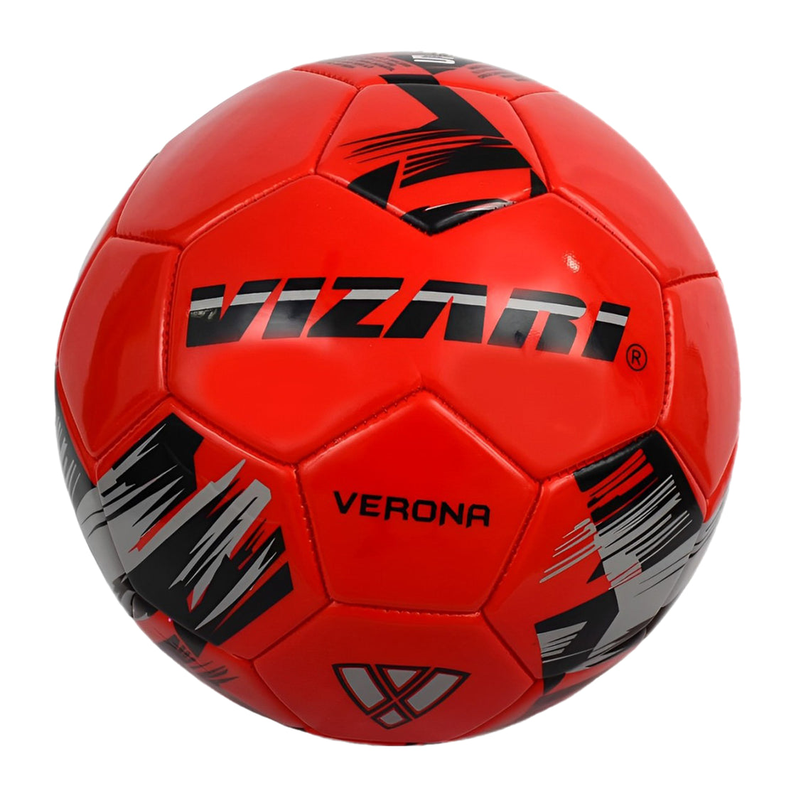 Verona Soccer Ball-Red/Black/Silver - Vizari Sports