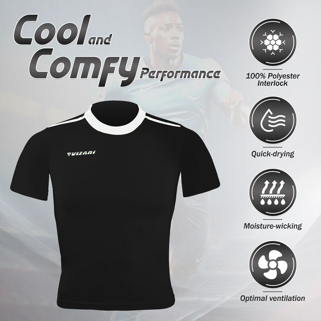 Velez Jersey-Black - Vizari Sports