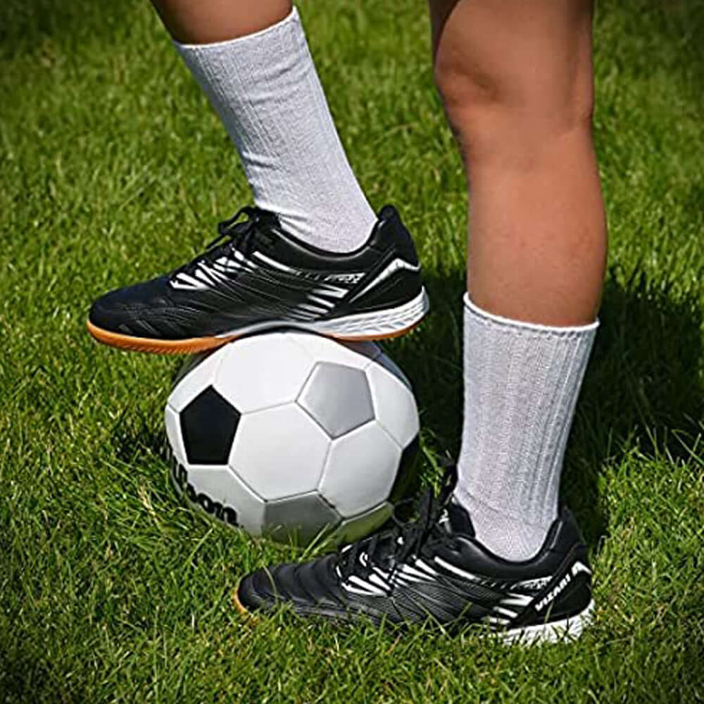 Valencia Indoor Soccer Shoes -Black/White - Vizari Sports