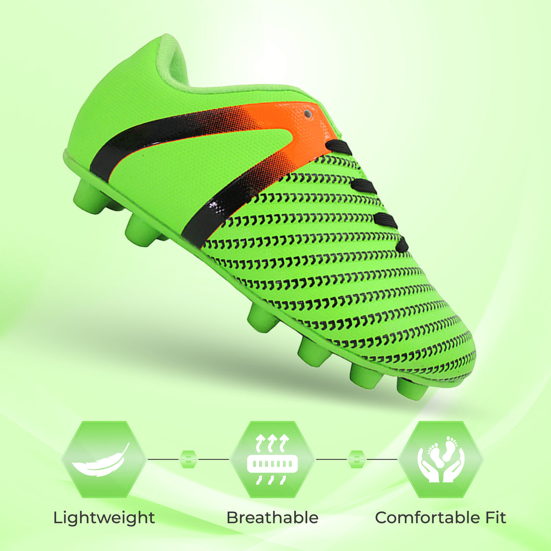 Impact Firm Ground Soccer Shoes -Green/Orange - Vizari Sports