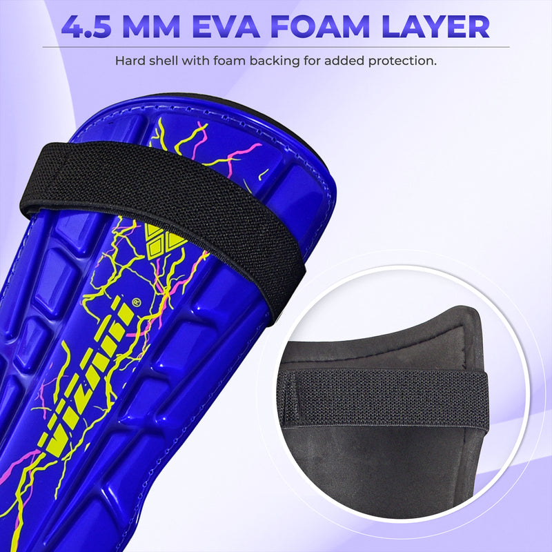 Vizari Zodiac Soccer Shin Guard with Detachable Ankle Protection – Blue