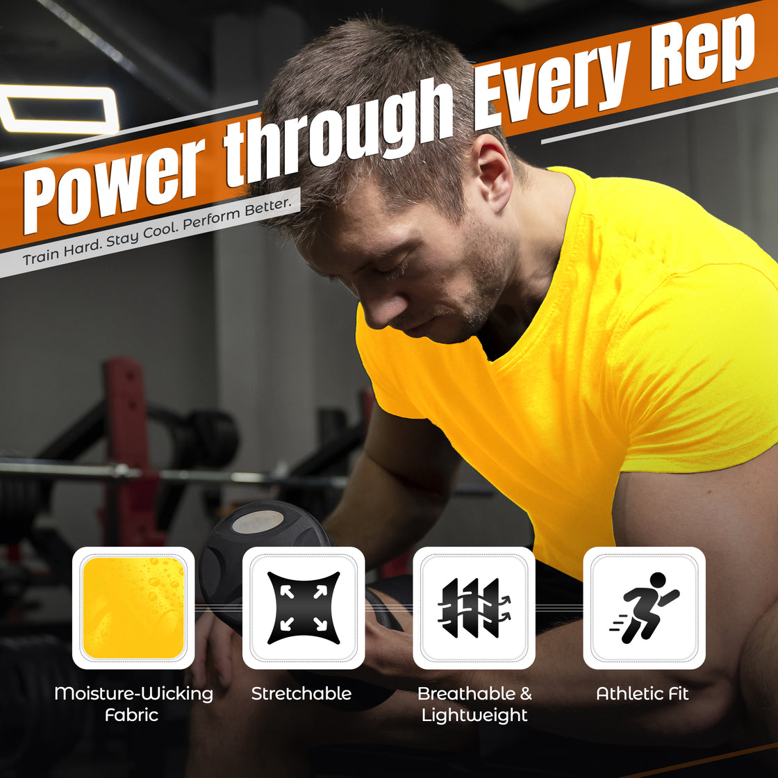 Performance T-Shirt Neon-Yellow - Vizari Sports