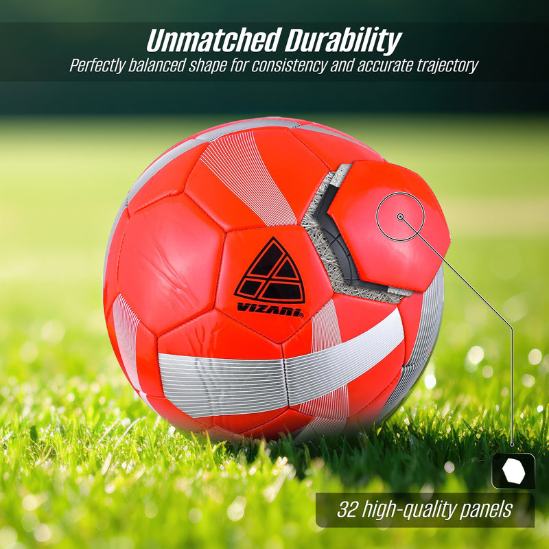 Hydra Soccer Ball-Red - Vizari Sports