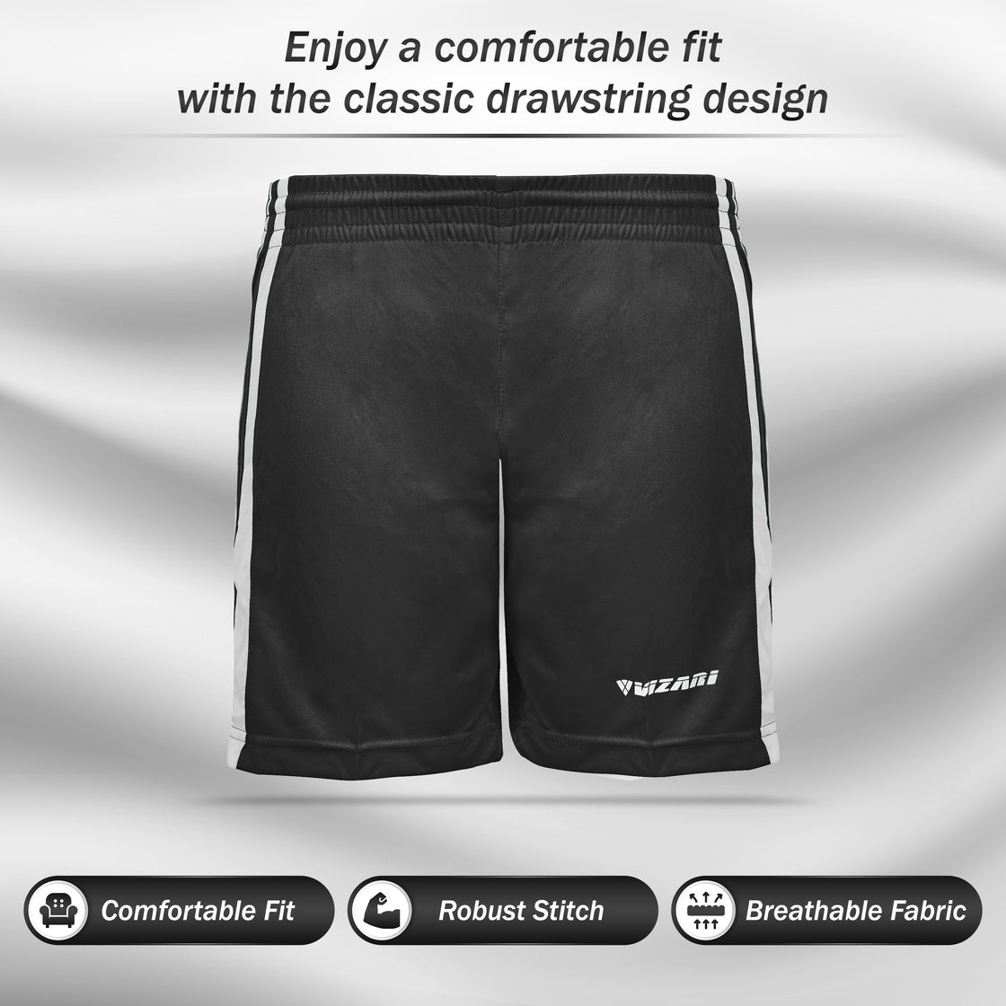 Campo Soccer Shorts - Black - Vizari Sports