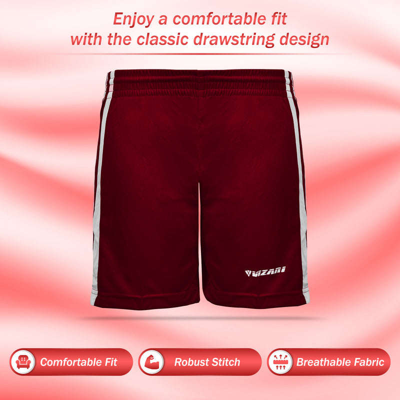 Campo Soccer Shorts - Maroon - Vizari Sports