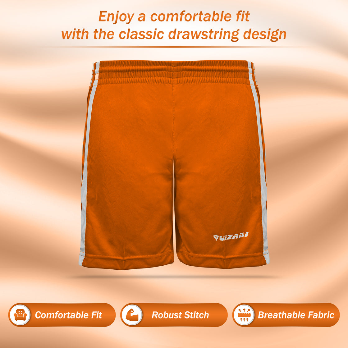 Campo Soccer Shorts - Orange - Vizari Sports