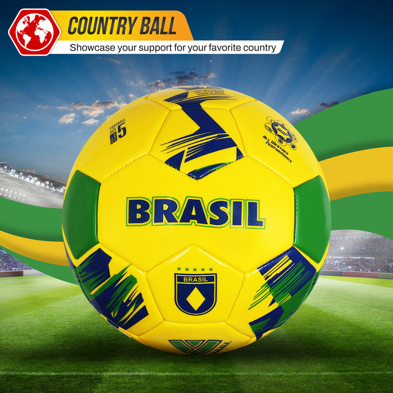 Mini National Team Soccer Balls-Brazil Yellow - Vizari Sports