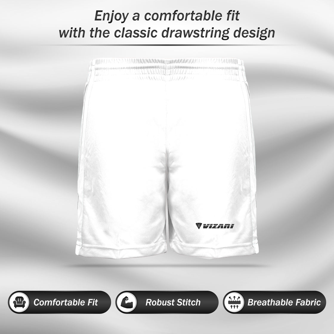 Campo Soccer Shorts - White - Vizari Sports