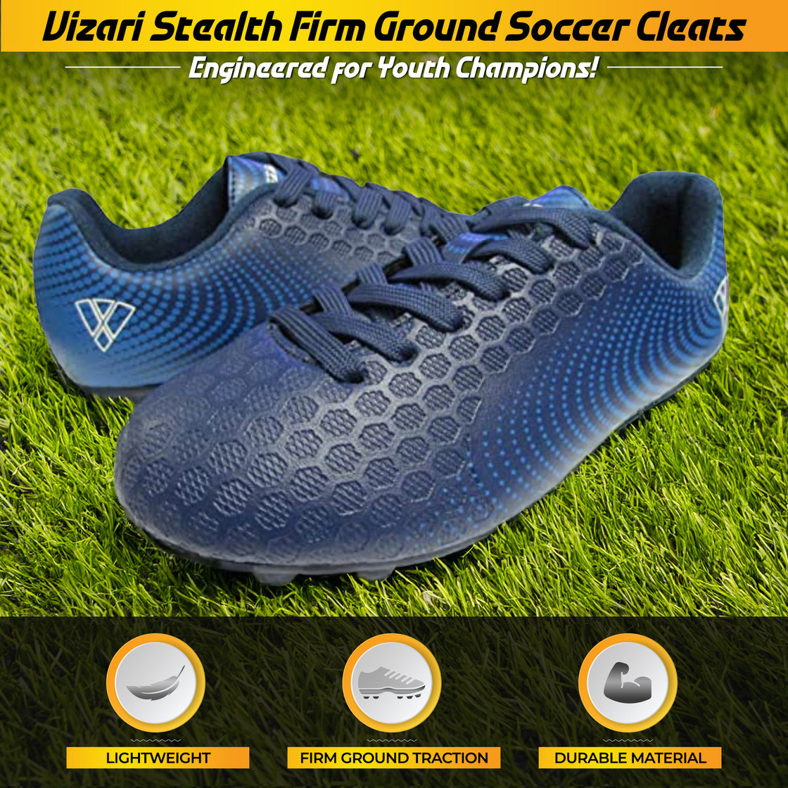Stealth Firm Ground Soccer Shoes -Navy - Vizari Sports