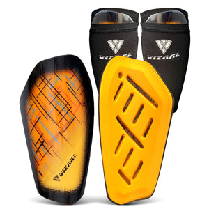 Soquel Soccer Slip in Shin Guard with Pocketed Sleeve-Orange/Black