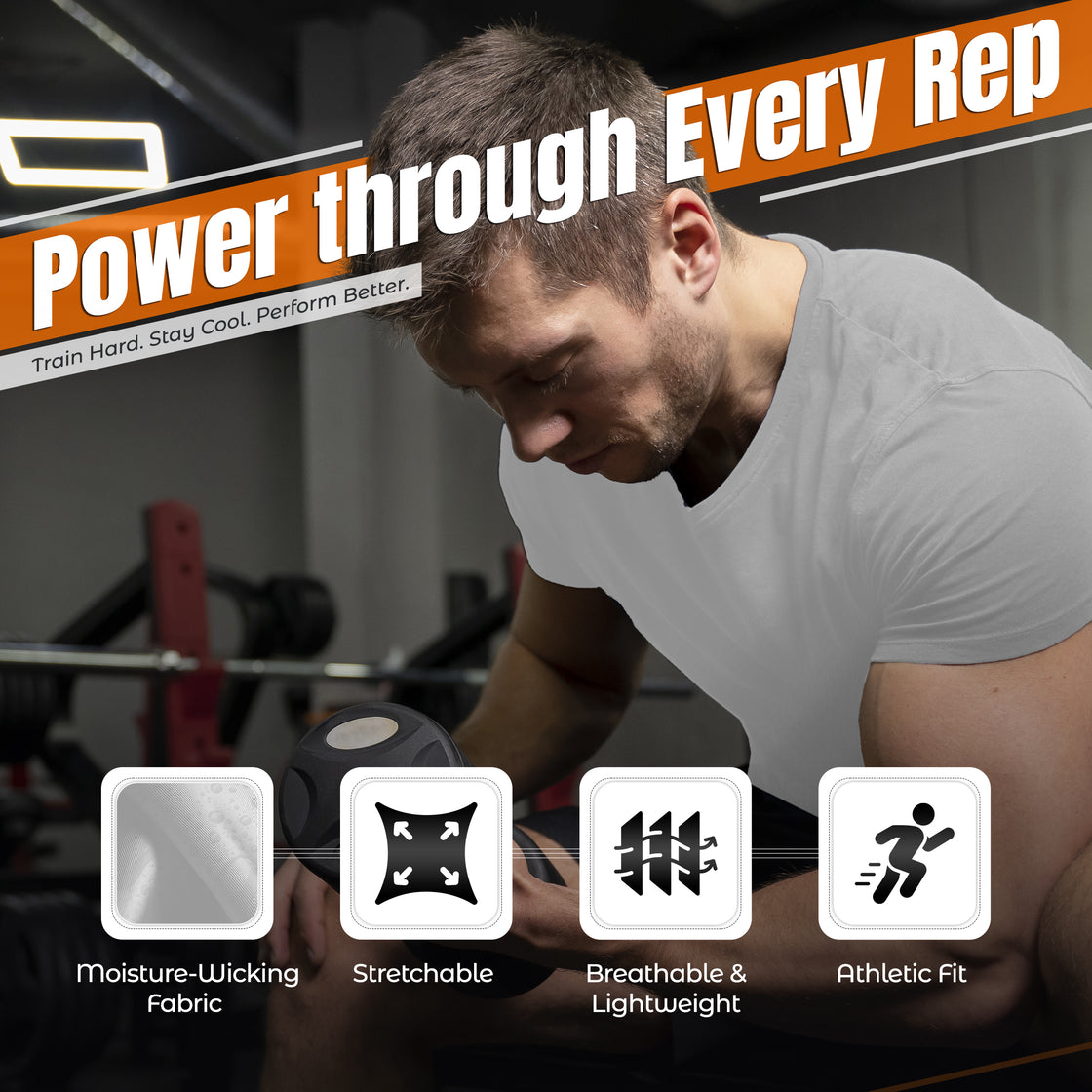 Performance T-Shirt-Silver - Vizari Sports