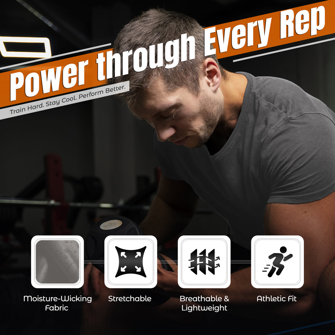 Performance T-Shirt-Grey - Vizari Sports