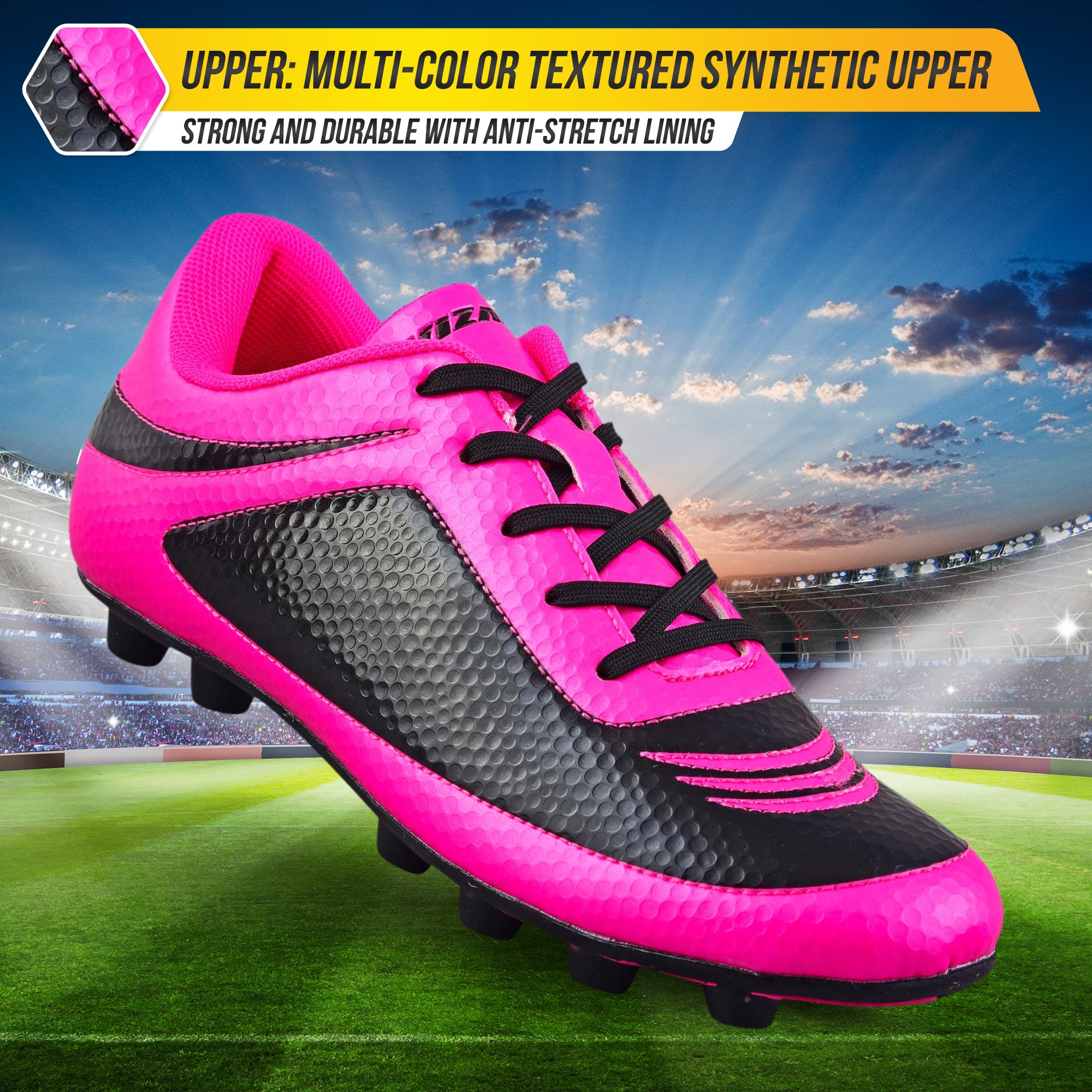 Infinity Firm Ground Soccer Shoes -Pink/Black