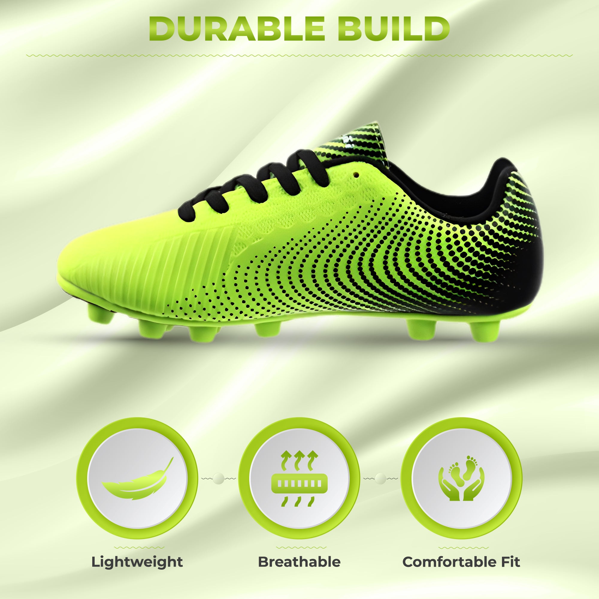 Stealth Firm Ground Soccer Shoes -Green/Black