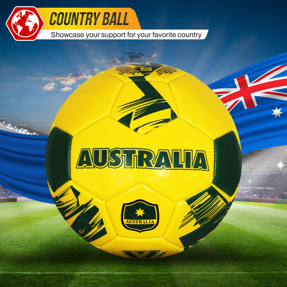 Mini National Team Soccer Balls-Australia Yellow - Vizari Sports