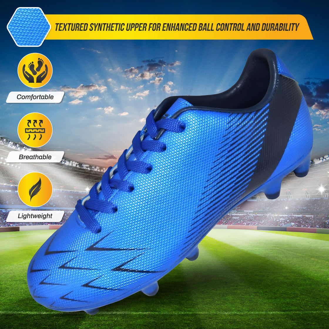 Ranger Firm Ground Soccer Shoes -Blue/Black - Vizari Sports
