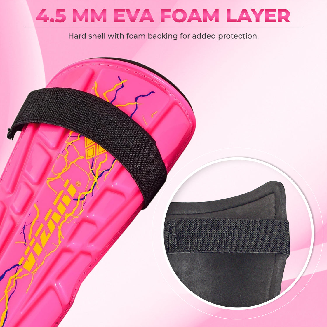 Zodiac Soccer Shin Guard with Detachable Ankle Protection-Pink - Vizari Sports