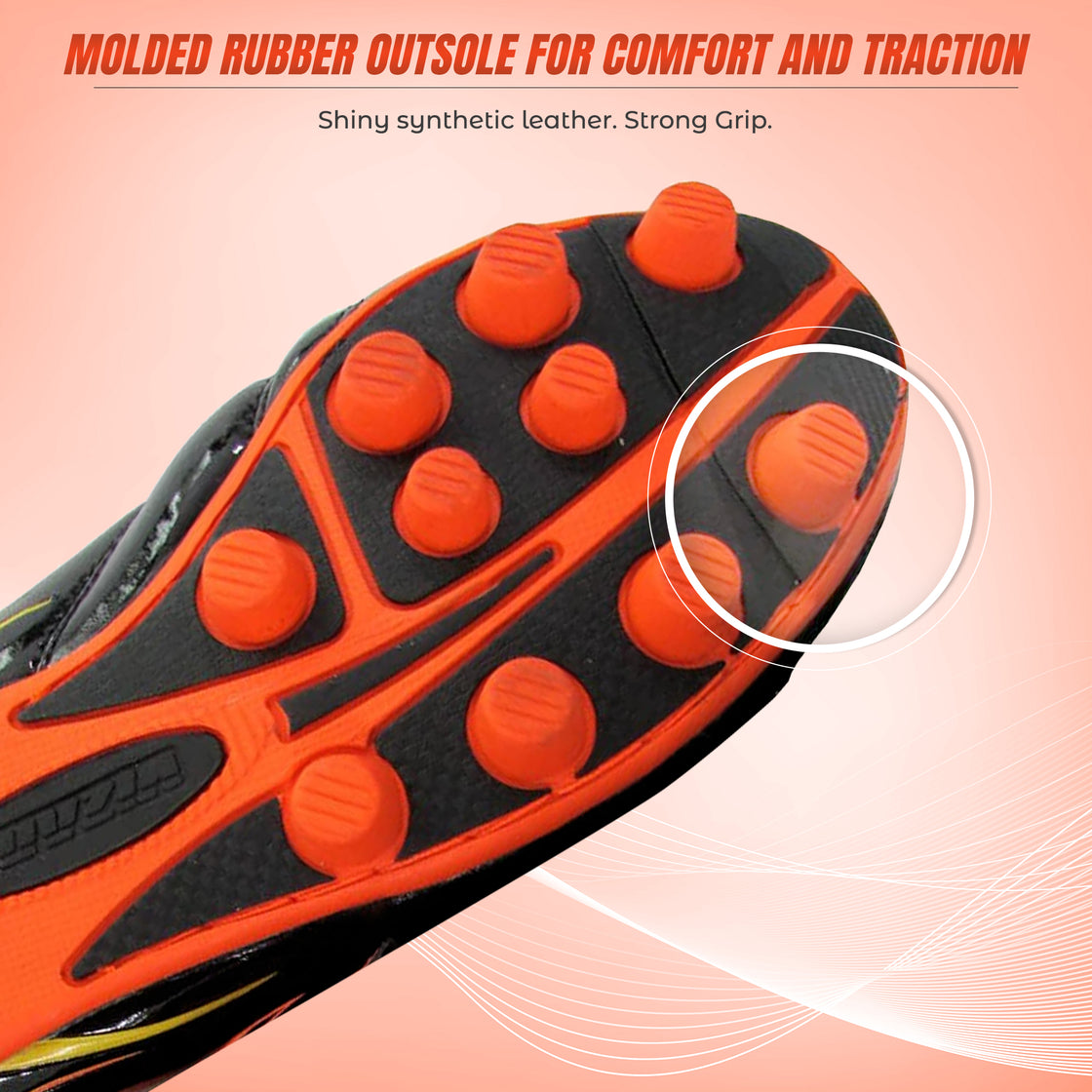 Blaze Firm Ground Soccer Shoes -Black/Orange - Vizari Sports