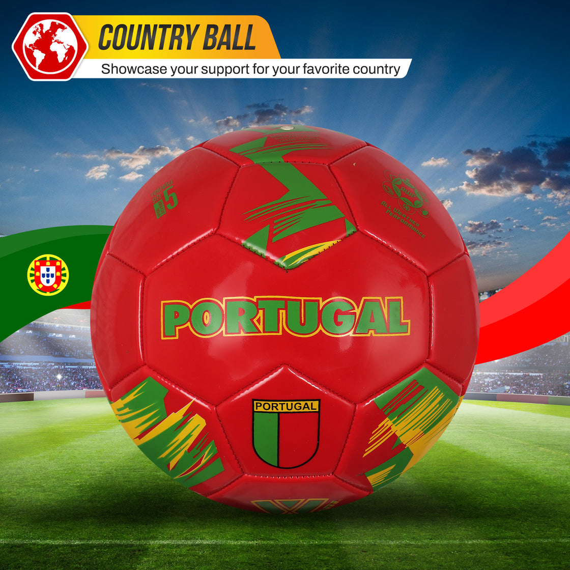 National Team Soccer Balls-Portugal Red - Vizari Sports