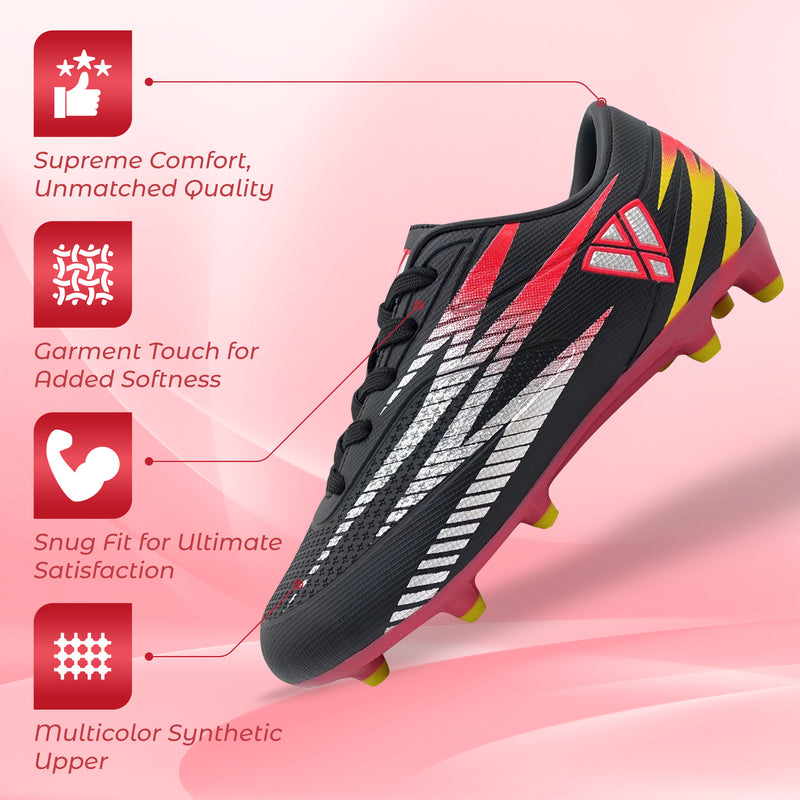 Bodega Junior Firm Ground Soccer Cleats - Black - Vizari Sports