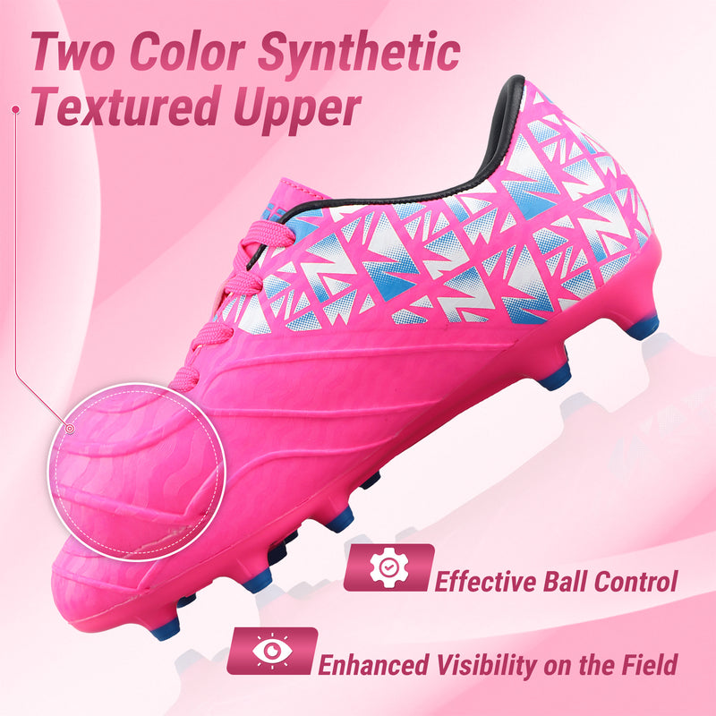 Pismo Junior Firm Ground Soccer Cleats - Pink - Vizari Sports