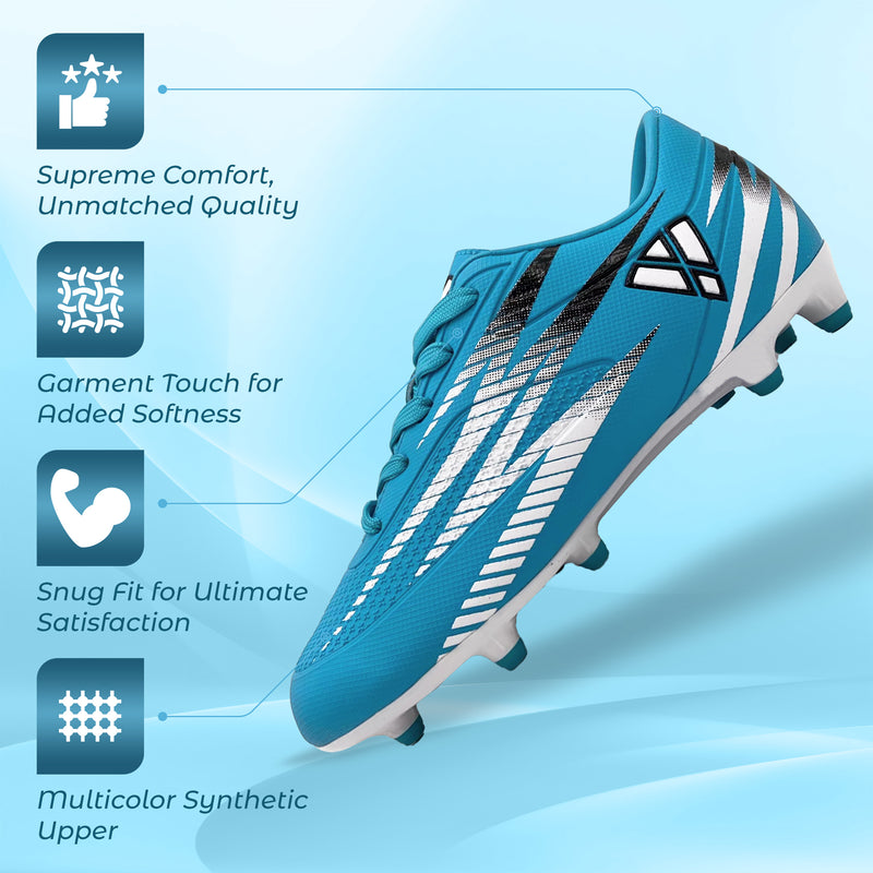 Bodega Junior Firm Ground Soccer Cleats - Sky/White - Vizari Sports